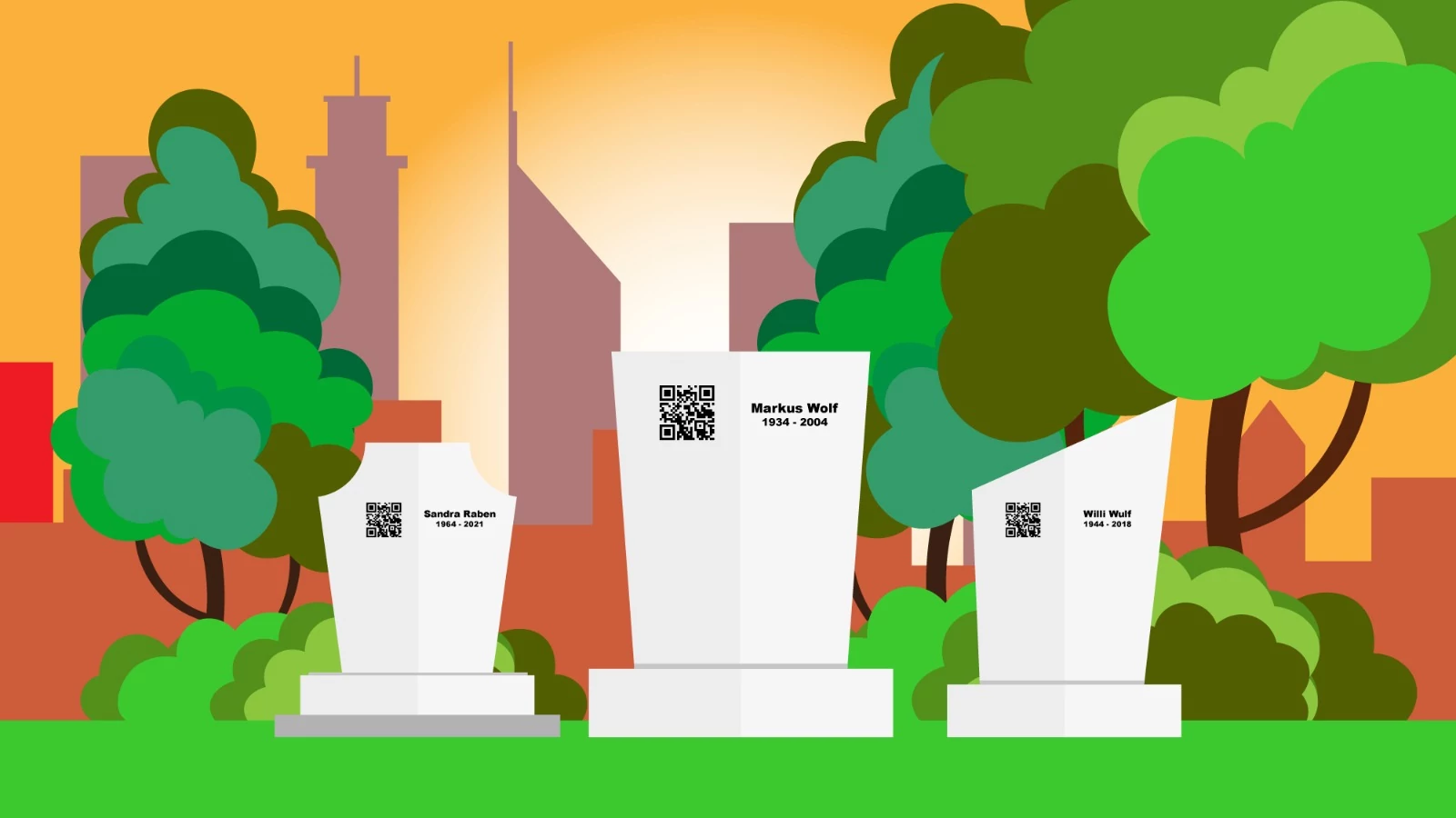 QR Code auf dem Grabstein